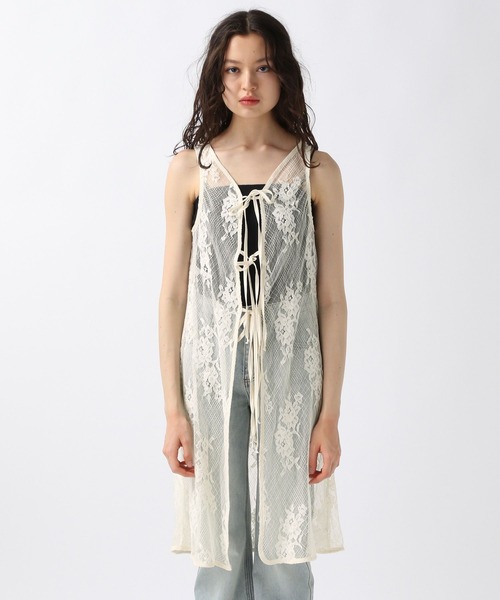 FOREVER 21（フォーエバー トゥエンティーワン）の「【2025SS】レースロングジレ（ベスト・レディース・ホワイト系その他・FREE）」の9枚目の写真