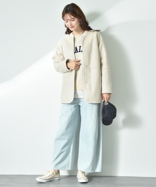 セール】フェイクムートンリバーシブルコート（ムートンコート