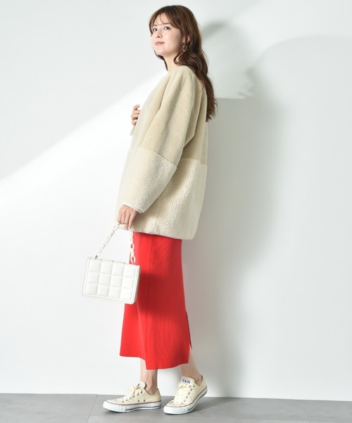 セール】フェイクムートンリバーシブルコート（ムートンコート