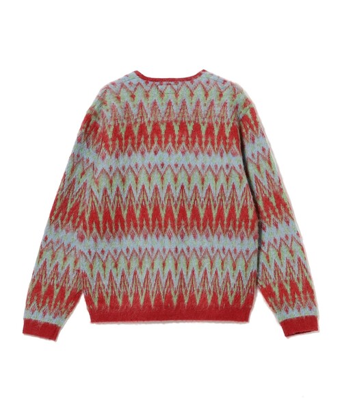 BEAMS PLUS（ビームスプラス）の「ダブル ジャカード シェブロン パターン カーディガン（カーディガン/ボレロ・メンズ・ネイビー/レッド・XL/L/M/S）」の10枚目の写真