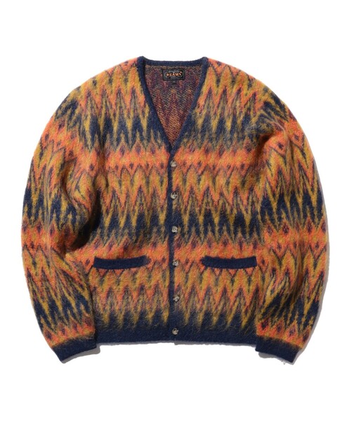 BEAMS PLUS（ビームスプラス）の「ダブル ジャカード シェブロン パターン カーディガン（カーディガン/ボレロ・メンズ・ネイビー/レッド・XL/L/M/S）」の12枚目の写真