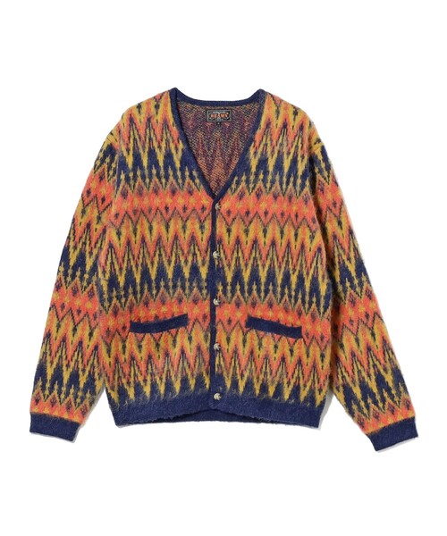 BEAMS PLUS（ビームスプラス）の「ダブル ジャカード シェブロン パターン カーディガン（カーディガン/ボレロ・メンズ・ネイビー/レッド・XL/L/M/S）」の14枚目の写真