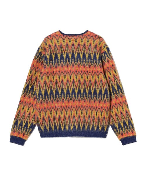 BEAMS PLUS（ビームスプラス）の「ダブル ジャカード シェブロン パターン カーディガン（カーディガン/ボレロ・メンズ・ネイビー/レッド・XL/L/M/S）」の17枚目の写真