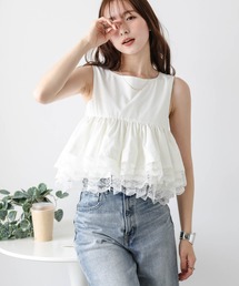 ミッソーニレディースレーストップス♡新品未使用♡① 前後2WAYレースタンクトップ【洗濯機洗い可】（タンクトップ