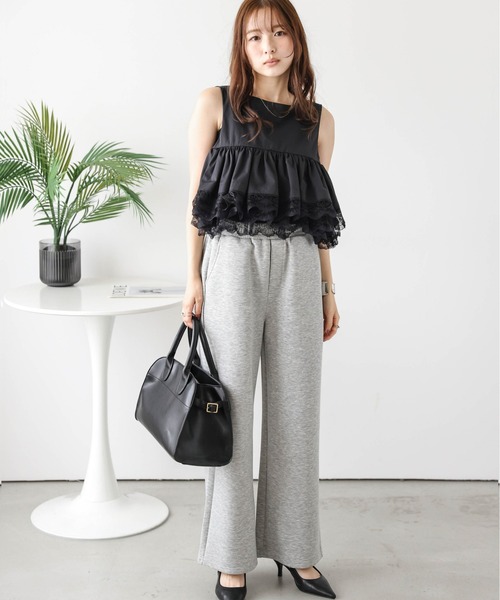 AMELY（エミリー）の「ティアードレーストップス（Tシャツ/カットソー・レディース・ホワイト/ブラック・フリー）」の13枚目の写真