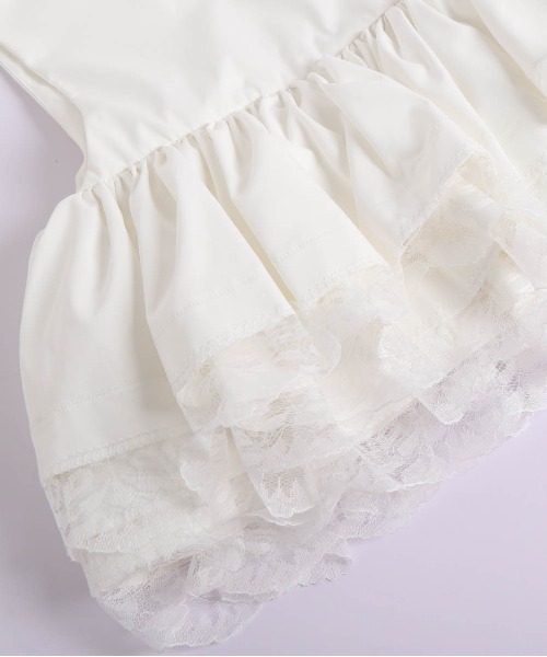 AMELY（エミリー）の「ティアードレーストップス（Tシャツ/カットソー・レディース・ホワイト/ブラック・フリー）」の7枚目の写真