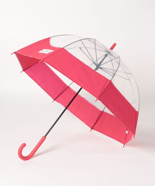 HUNTER（ハンター）の「トランスペアレント マスタッシュ バブル アンブレラ（長傘・レディース・レッド/ホワイト/ブラック・ONE SIZE）」の3枚目の写真