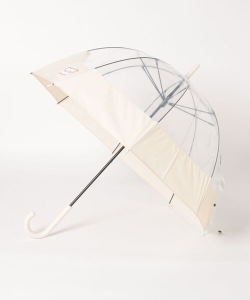 HUNTER（ハンター）の「トランスペアレント マスタッシュ バブル アンブレラ（長傘・レディース・レッド/ホワイト/ブラック・ONE SIZE）」の2枚目の写真