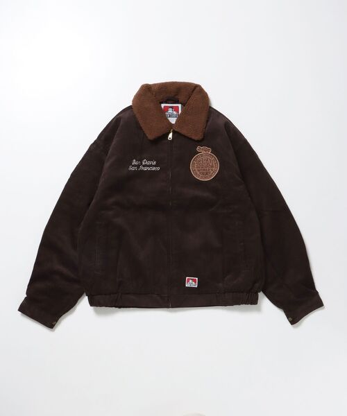 BEN DAVIS（ベンデイビス）の「【BEN DAVIS（ベンデイビス）】REMOVAL BOA COLLAR CORD JACKET /ジャケット ボア 刺繍 ワッペン スイングトップ（その他アウター・メンズ・カーキ/ブラウン/ネイビー・X-LARGE/LARGE/MEDIUM）」の2枚目の写真