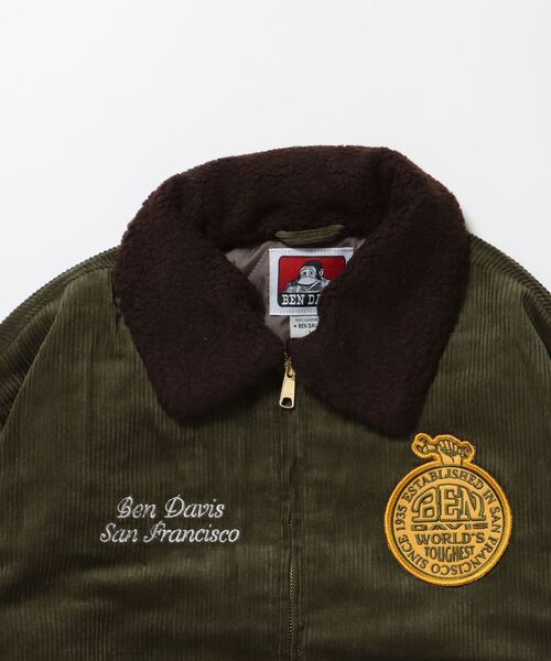 BEN DAVIS（ベンデイビス）の「【BEN DAVIS（ベンデイビス）】REMOVAL BOA COLLAR CORD JACKET /ジャケット ボア 刺繍 ワッペン スイングトップ（その他アウター・メンズ・カーキ/ブラウン/ネイビー・X-LARGE/LARGE/MEDIUM）」の8枚目の写真