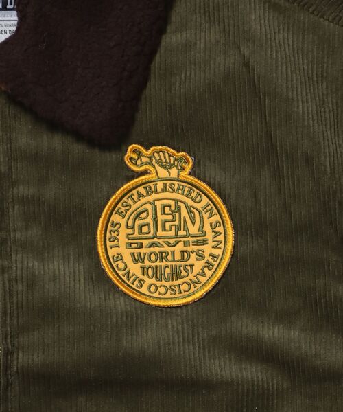 BEN DAVIS（ベンデイビス）の「【BEN DAVIS（ベンデイビス）】REMOVAL BOA COLLAR CORD JACKET /ジャケット ボア 刺繍 ワッペン スイングトップ（その他アウター・メンズ・カーキ/ブラウン/ネイビー・X-LARGE/LARGE/MEDIUM）」の11枚目の写真