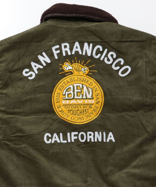 BEN DAVIS（ベンデイビス）の「【BEN DAVIS（ベンデイビス）】REMOVAL BOA COLLAR CORD JACKET /ジャケット ボア 刺繍 ワッペン スイングトップ（その他アウター・メンズ・カーキ/ブラウン/ネイビー・X-LARGE/LARGE/MEDIUM）」の13枚目の写真