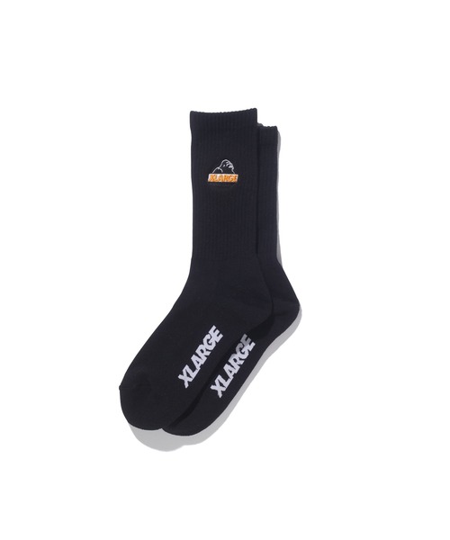 XLARGE(エクストララージ)の「SLANTED OG EMBROIDERED SOCKS(ソックス/靴下・メンズ・ホワイト/ブラック・ONE SIZE)」の2枚目の写真