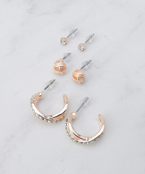 SHOO・LA・RUE(シューラルー)の「【チタンポスト/6点セット】ピアス(ピアス(両耳用)・レディース・シルバー/ゴールド/ピンクゴールド・00)」の1枚目の写真