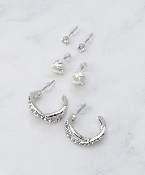SHOO・LA・RUE(シューラルー)の「【チタンポスト/6点セット】ピアス(ピアス(両耳用)・レディース・シルバー/ゴールド/ピンクゴールド・00)」の2枚目の写真