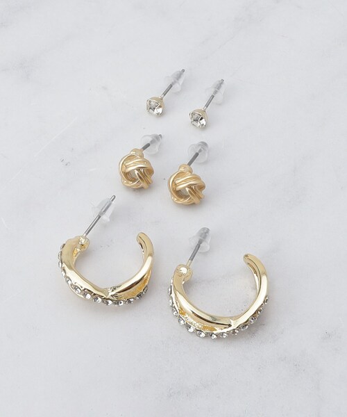 SHOO・LA・RUE(シューラルー)の「【チタンポスト/6点セット】ピアス(ピアス(両耳用)・レディース・シルバー/ゴールド/ピンクゴールド・00)」の3枚目の写真