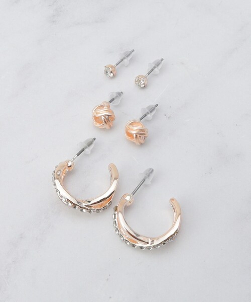 SHOO・LA・RUE(シューラルー)の「【チタンポスト/6点セット】ピアス(ピアス(両耳用)・レディース・シルバー/ゴールド/ピンクゴールド・00)」の4枚目の写真