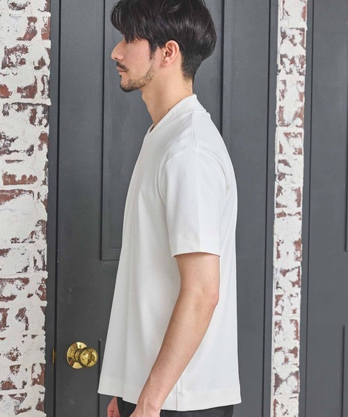 UNION STATION（ユニオンステーション）の「シルケットスムースクルーネック ジャケT（Tシャツ/カットソー・メンズ・ホワイト・M/L/LL）」の3枚目の写真