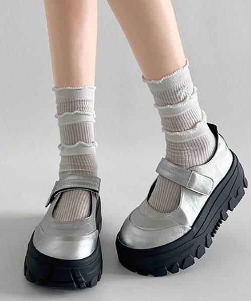 SANSeLF（サンセルフ）の「【SANSeLF】ボリュームソール メリージェーンシューズ  sas25a014（その他シューズ・レディース・ブラック/シルバー・36/39/38/37）」の21枚目の写真