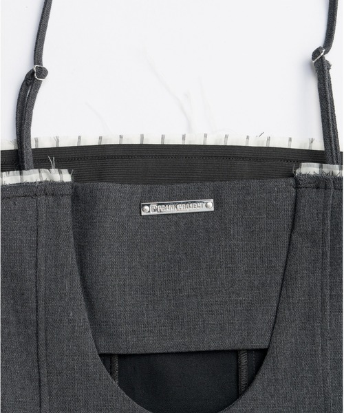 PRANK PROJECT（プランクプロジェクト）の「ウーステッドフリルチュニック / Waste Frill Tunic（チュニック・レディース・ブラック/チャコールグレー・FREE）」の8枚目の写真