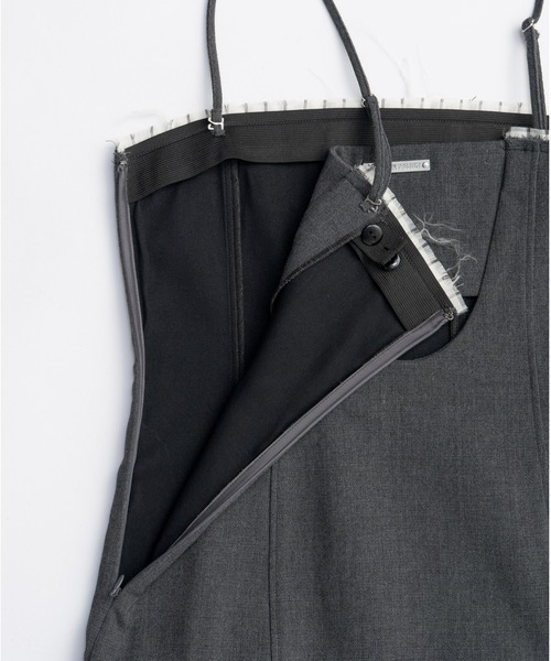 PRANK PROJECT（プランクプロジェクト）の「ウーステッドフリルチュニック / Waste Frill Tunic（チュニック・レディース・ブラック/チャコールグレー・FREE）」の9枚目の写真