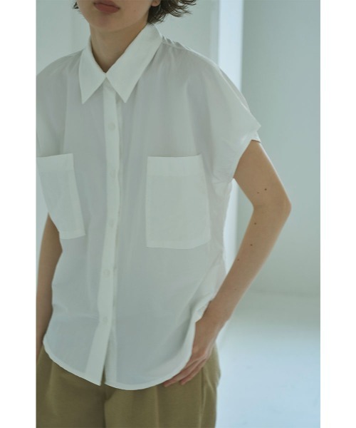 marjour(マージュール)の「NUANCE NYLON SHIRTS(シャツ/ブラウス・レディース・ブラック/オフホワイト・M)」の2枚目の写真