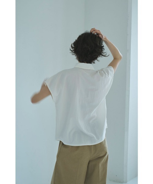 marjour(マージュール)の「NUANCE NYLON SHIRTS(シャツ/ブラウス・レディース・ブラック/オフホワイト・M)」の10枚目の写真