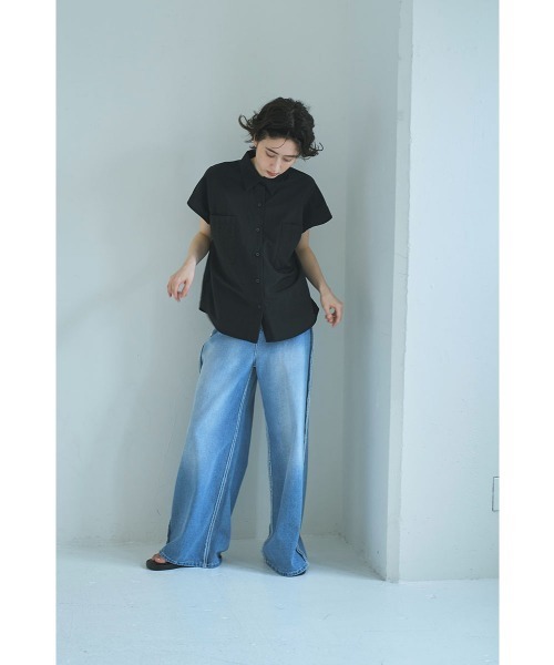 marjour(マージュール)の「NUANCE NYLON SHIRTS(シャツ/ブラウス・レディース・ブラック/オフホワイト・M)」の18枚目の写真