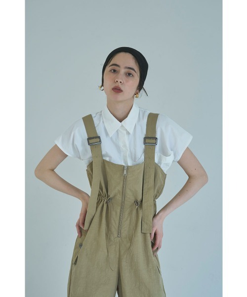 marjour(マージュール)の「NUANCE NYLON SHIRTS(シャツ/ブラウス・レディース・ブラック/オフホワイト・M)」の3枚目の写真