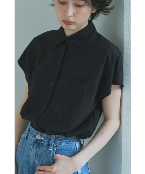 marjour(マージュール)の「NUANCE NYLON SHIRTS(シャツ/ブラウス・レディース・ブラック/オフホワイト・M)」の22枚目の写真