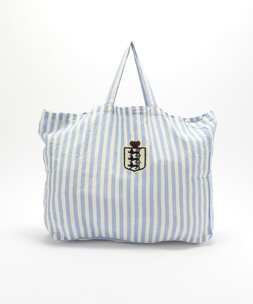 journal standard Furniture (ジャーナルスタンダードファニチャー)の「【R&D.M.Co/オールドマンズテイラー】FOOT BALL STRIPE TOTE トートバッグ(トートバッグ・レディース・ブルー系その他・FREE)」の2枚目の写真