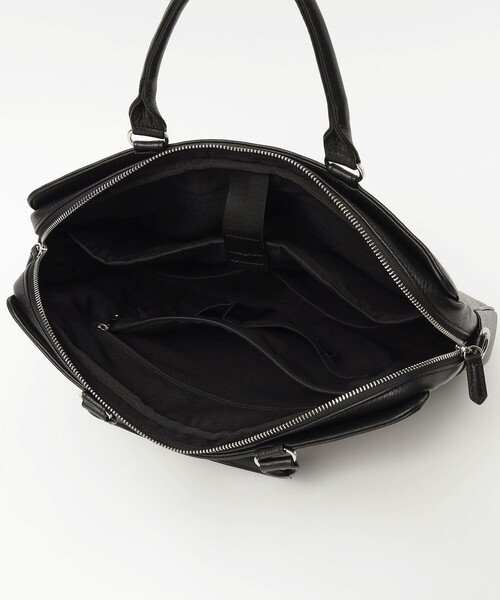 BEAMS HEART（ビームスハート）の「スリム レザー ブリーフバッグ【ノートPC収納】（ビジネスバッグ・メンズ・ブラック・ONE SIZE）」の8枚目の写真