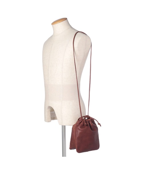 IL BISONTE（イルビゾンテ）の「IL BISONTE / VACCHETTA VINTAGE / クロスボディバッグ / 2025 AUTUMN WINTER（ショルダーバッグ・レディース・レンガ/ナチュラル/ブラック/ダークブラウン・FREE）」の12枚目の写真