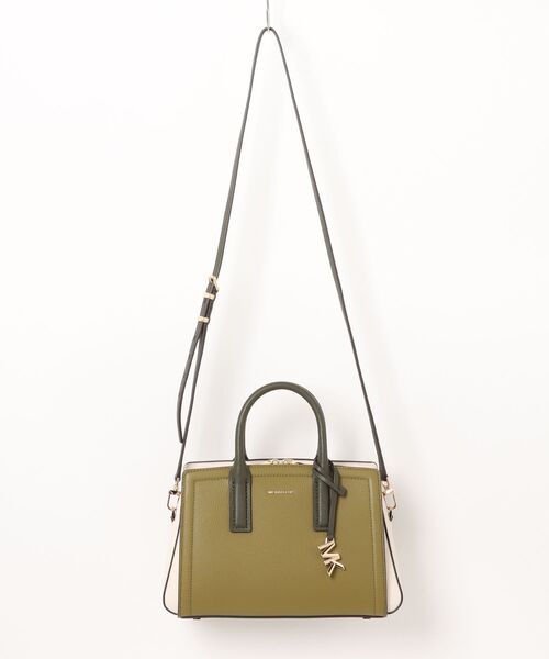 MICHAEL KORS(マイケルコース)の「LAILA カラーブロック ぺブルレザー サッチェル スモール(ハンドバッグ・レディース・グリーン系その他・FREE)」の6枚目の写真