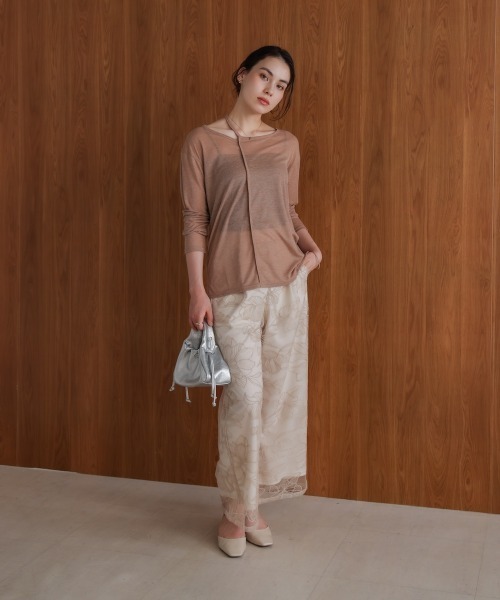 Bou Jeloud(ブージュルード)の「スラブシアーデザインプルオーバー(Tシャツ/カットソー・レディース・ブラウン/ブラック/ブルー/ライトグレー・38)」の12枚目の写真