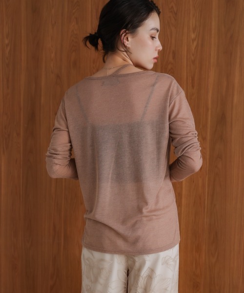Bou Jeloud(ブージュルード)の「スラブシアーデザインプルオーバー(Tシャツ/カットソー・レディース・ブラウン/ブラック/ブルー/ライトグレー・38)」の18枚目の写真