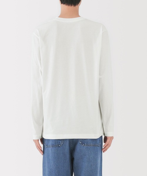 無印良品（ムジルシリョウヒン）の「紳士　天竺編みクルーネック長袖Ｔシャツ（Tシャツ/カットソー・メンズ・ブラック/スモークピンク/スモーキーグリーン系/ホワイト/ダークネイビー/ブルー系・S/M/L/XL）」の9枚目の写真