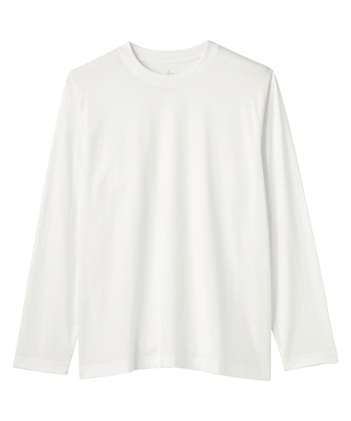 無印良品（ムジルシリョウヒン）の「紳士　天竺編みクルーネック長袖Ｔシャツ（Tシャツ/カットソー・メンズ・ブラック/スモークピンク/スモーキーグリーン系/ホワイト/ダークネイビー/ブルー系・S/M/L/XL）」の11枚目の写真