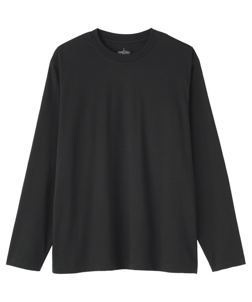 無印良品（ムジルシリョウヒン）の「紳士　天竺編みクルーネック長袖Ｔシャツ（Tシャツ/カットソー・メンズ・ブラック/スモークピンク/スモーキーグリーン系/ホワイト/ダークネイビー/ブルー系・S/M/L/XL）」の14枚目の写真