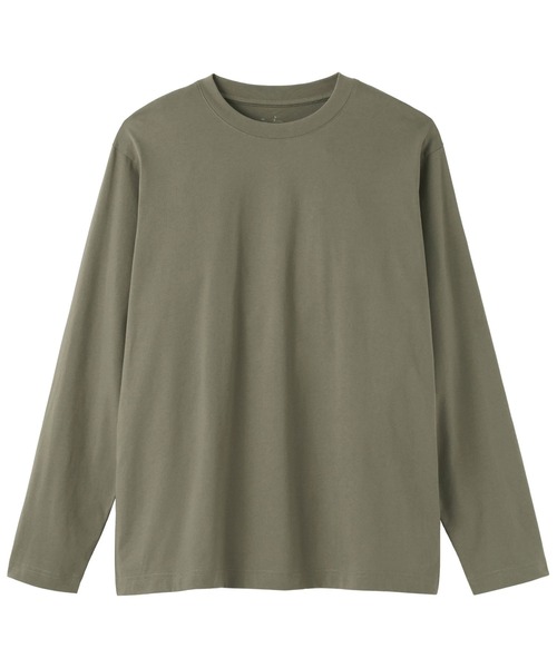 無印良品（ムジルシリョウヒン）の「紳士　天竺編みクルーネック長袖Ｔシャツ（Tシャツ/カットソー・メンズ・ブラック/スモークピンク/スモーキーグリーン系/ホワイト/ダークネイビー/ブルー系・S/M/L/XL）」の17枚目の写真