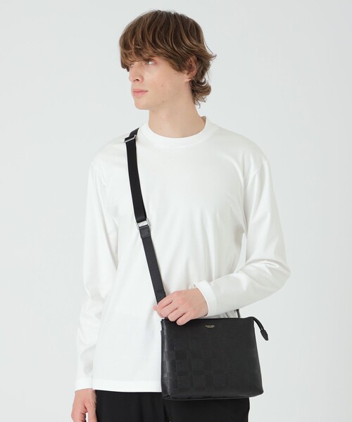 BLACK LABEL エンボスチェックスクウェアサコッシュ エンボスチェックスクウェアサコッシュ（バッグ）｜BLACK LABEL