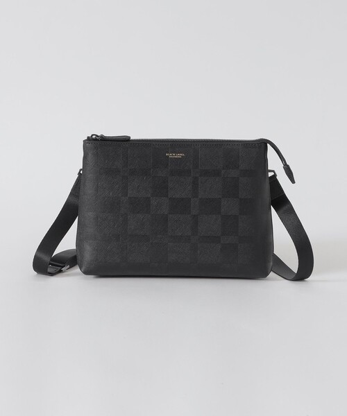 ブラック サコッシュ エンボスロゴ BLACK LABEL CRESTBRIDGE（ブラックレーベル・クレストブリッジ）の