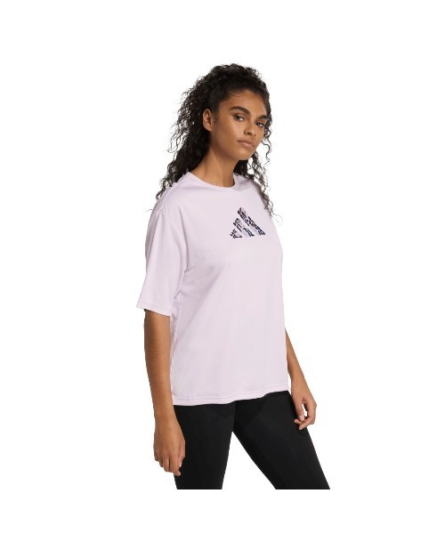 adidas(アディダス)の「アディダス adidas ソフト サイド グラフィックTシャツ(Tシャツ/カットソー・レディース・ライラック/ホワイト/ダークブルー・M/L)」の14枚目の写真