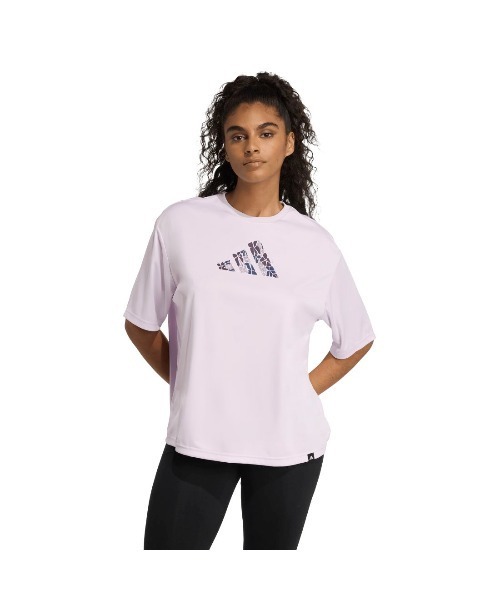 adidas(アディダス)の「アディダス adidas ソフト サイド グラフィックTシャツ(Tシャツ/カットソー・レディース・ライラック/ホワイト/ダークブルー・M/L)」の13枚目の写真