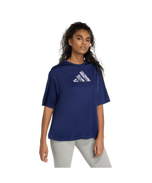 adidas(アディダス)の「アディダス adidas ソフト サイド グラフィックTシャツ(Tシャツ/カットソー・レディース・ライラック/ホワイト/ダークブルー・M/L)」の10枚目の写真