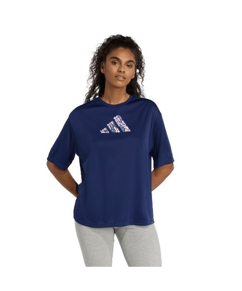 adidas(アディダス)の「アディダス adidas ソフト サイド グラフィックTシャツ(Tシャツ/カットソー・レディース・ライラック/ホワイト/ダークブルー・M/L)」の9枚目の写真