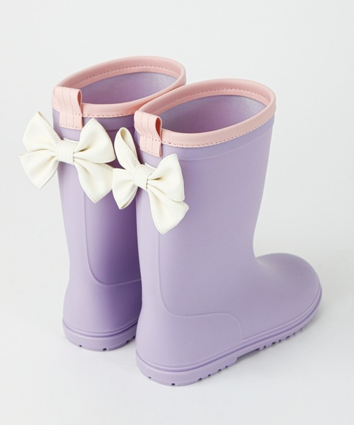 Catherine Cottage(キャサリンコテージ)の「バックリボンレインブーツ(レインシューズ・キッズ・ミント/ネイビー/ライラック・16/17/18/19/20/21/22/23)」の9枚目の写真