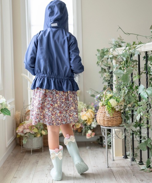 Catherine Cottage(キャサリンコテージ)の「バックリボンレインブーツ(レインシューズ・キッズ・ミント/ネイビー/ライラック・16/17/18/19/20/21/22/23)」の15枚目の写真