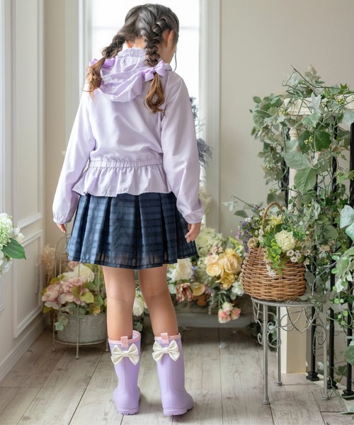 Catherine Cottage(キャサリンコテージ)の「バックリボンレインブーツ(レインシューズ・キッズ・ミント/ネイビー/ライラック・16/17/18/19/20/21/22/23)」の19枚目の写真