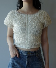 CLANE(Nl)CLANE SHIRRING PUFF TOPS(̑gbvX)